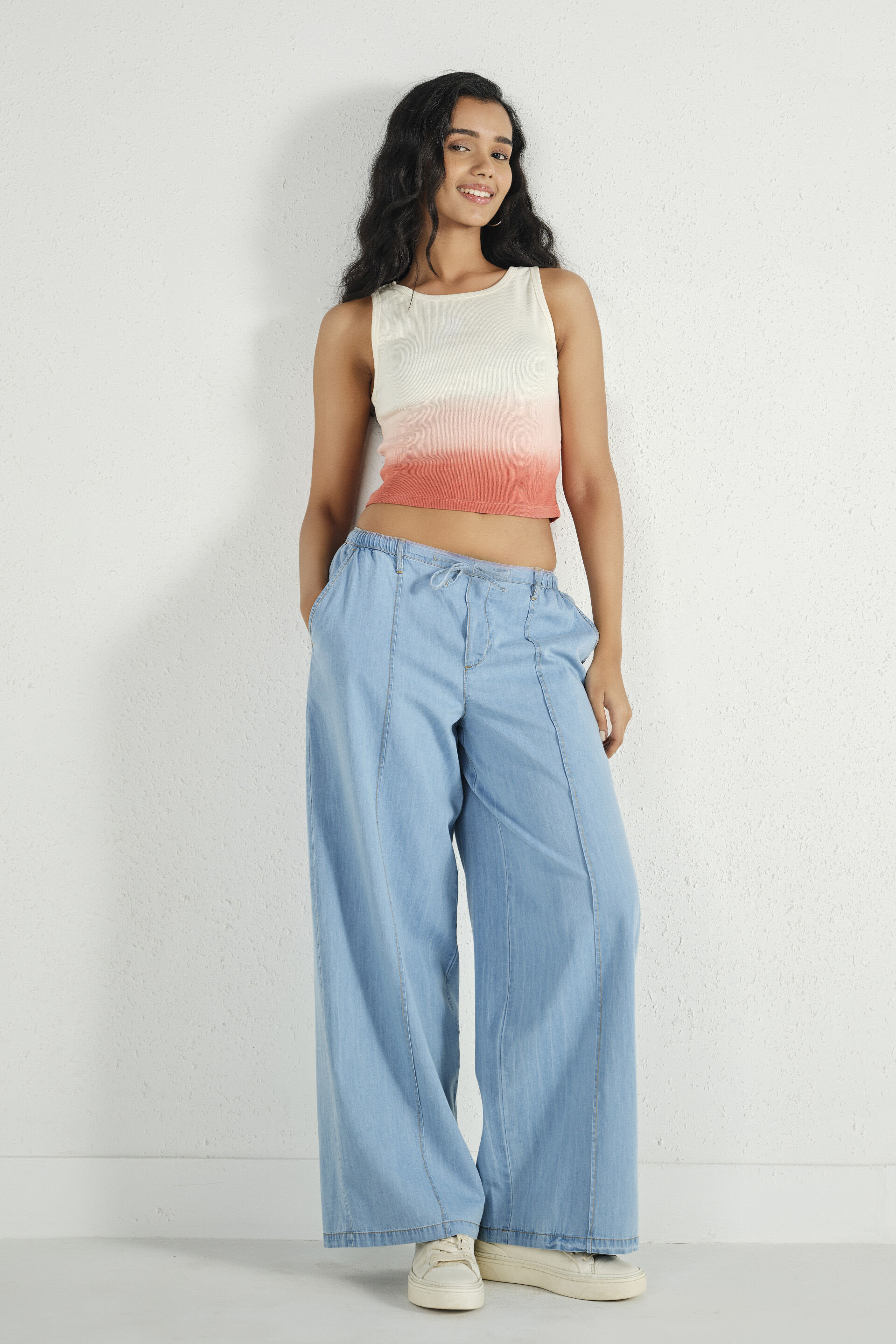 Pink Bodycon Cotton Vest, Pink, image 2